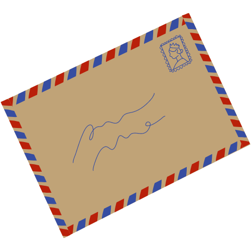 illustration of an airmail envelope